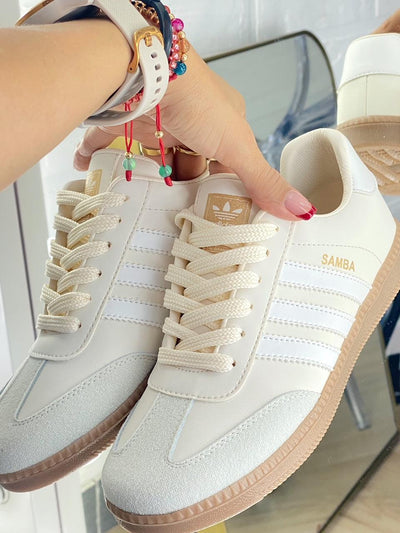 TENIS ZAPATILLAS SAMBA BEIGE VAINILLA⭐⭐⭐⭐⭐