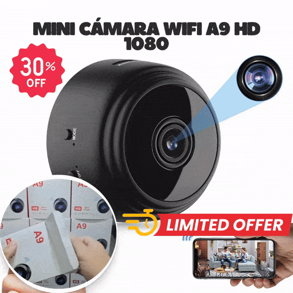 MINI CÁMARA WIFI A9 HD 1080 - SEGURIDAD PARA TU HOGAR - ENVÍO GRATIS✅